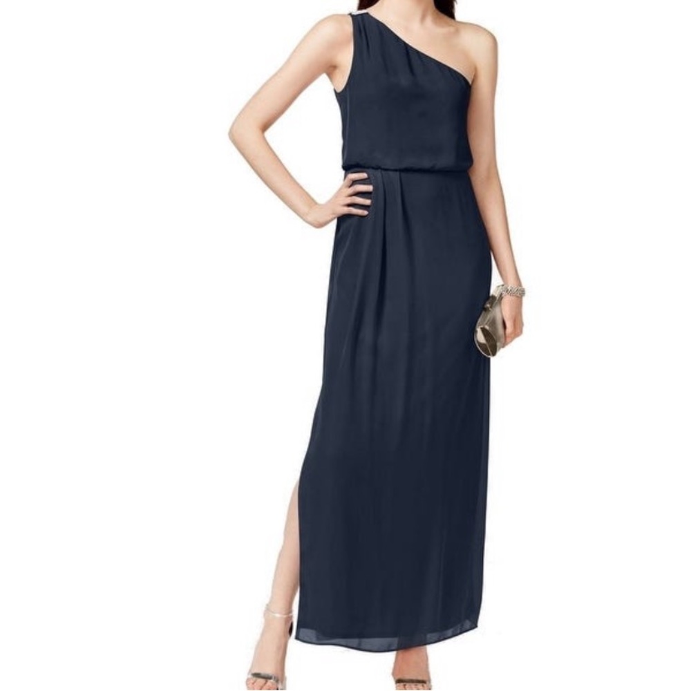 Adrianna Papell one shoulder gown